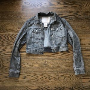 black jean jacket from charlotte russe.